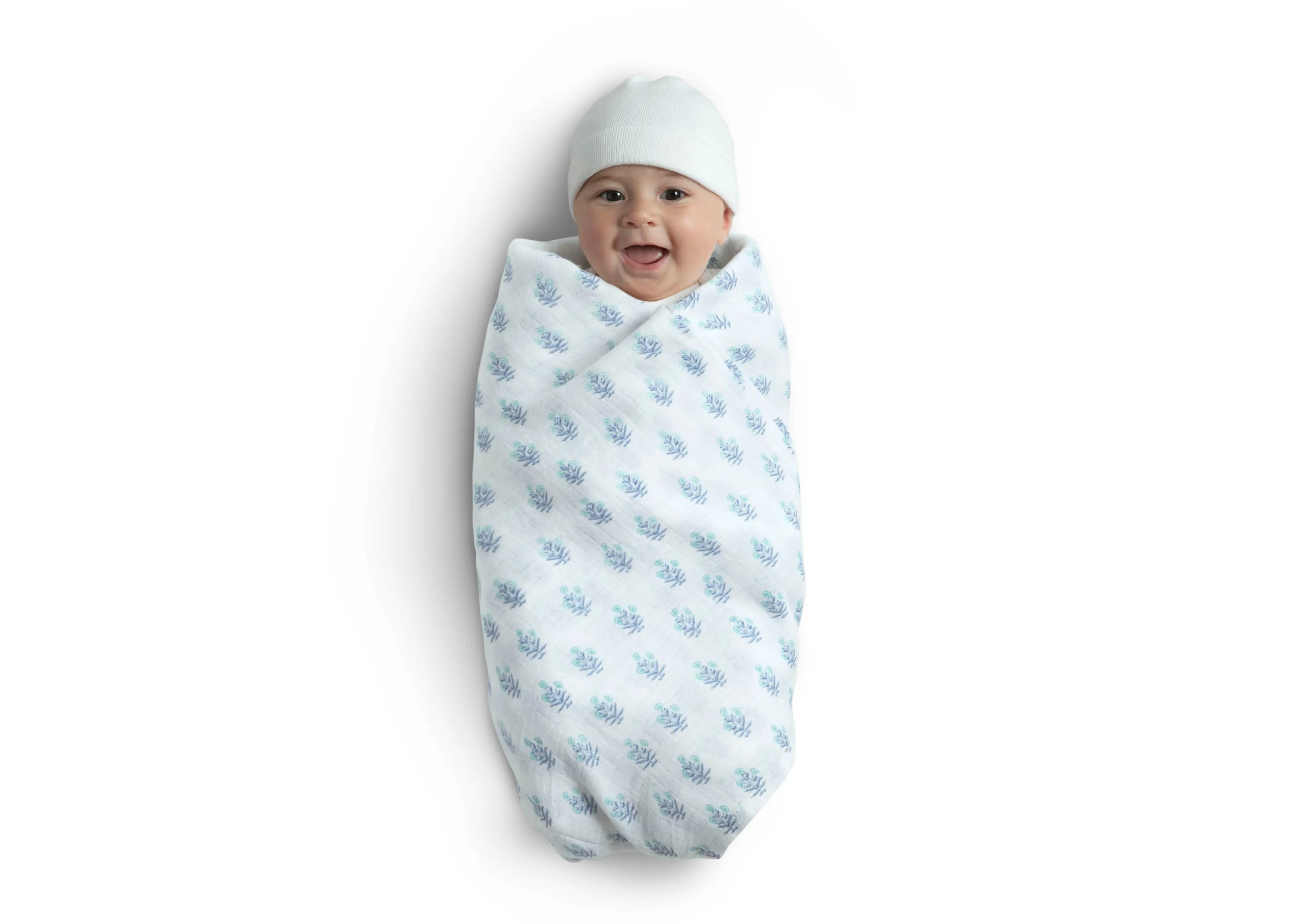 100% Cotton Muslin Baby Receiving Blankets - 2 Pack