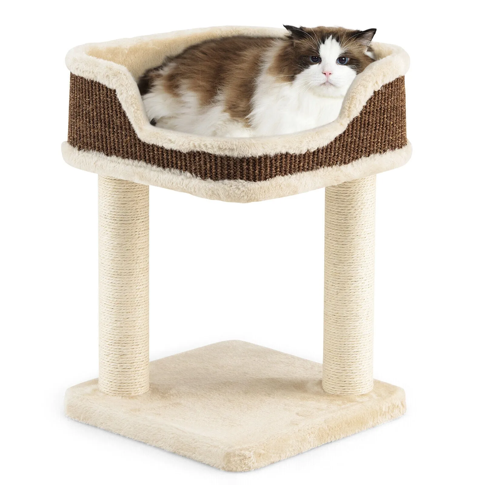 16"  Multi-Level Cat Tree - Beige