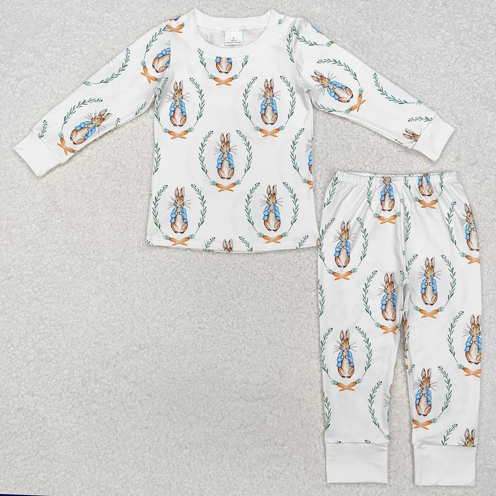 Baby Boys Pajamas Easter Rabbits Shirt Pants Pajamas BLP1029