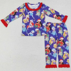 Baby Girls Pajamas Christmas Princess Shirt Pajamas Sleepwear Sets GLP1782