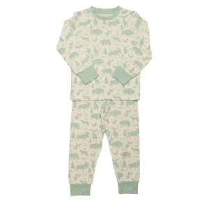 Blue Animals Bamboo Pajamas