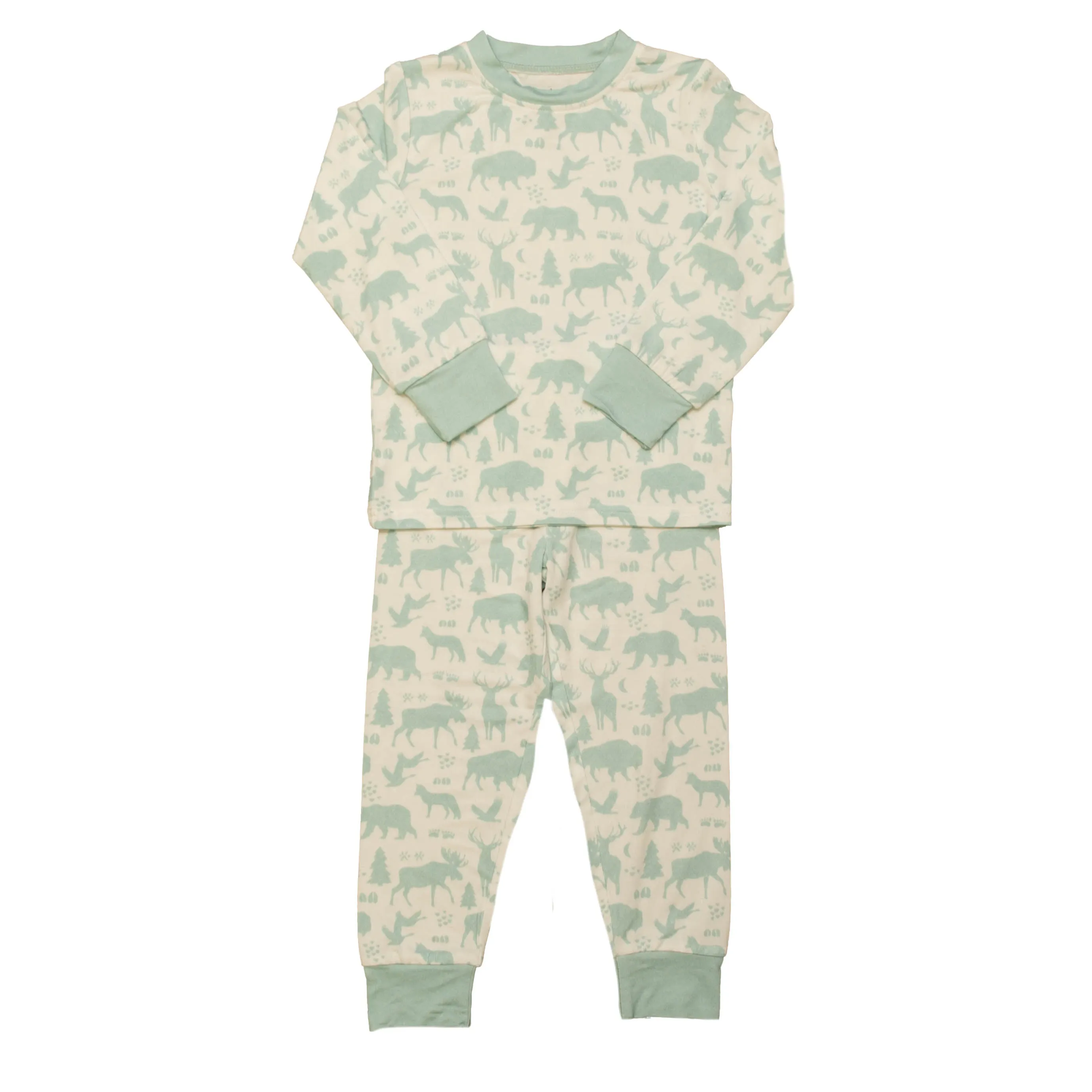 Blue Animals Bamboo Pajamas