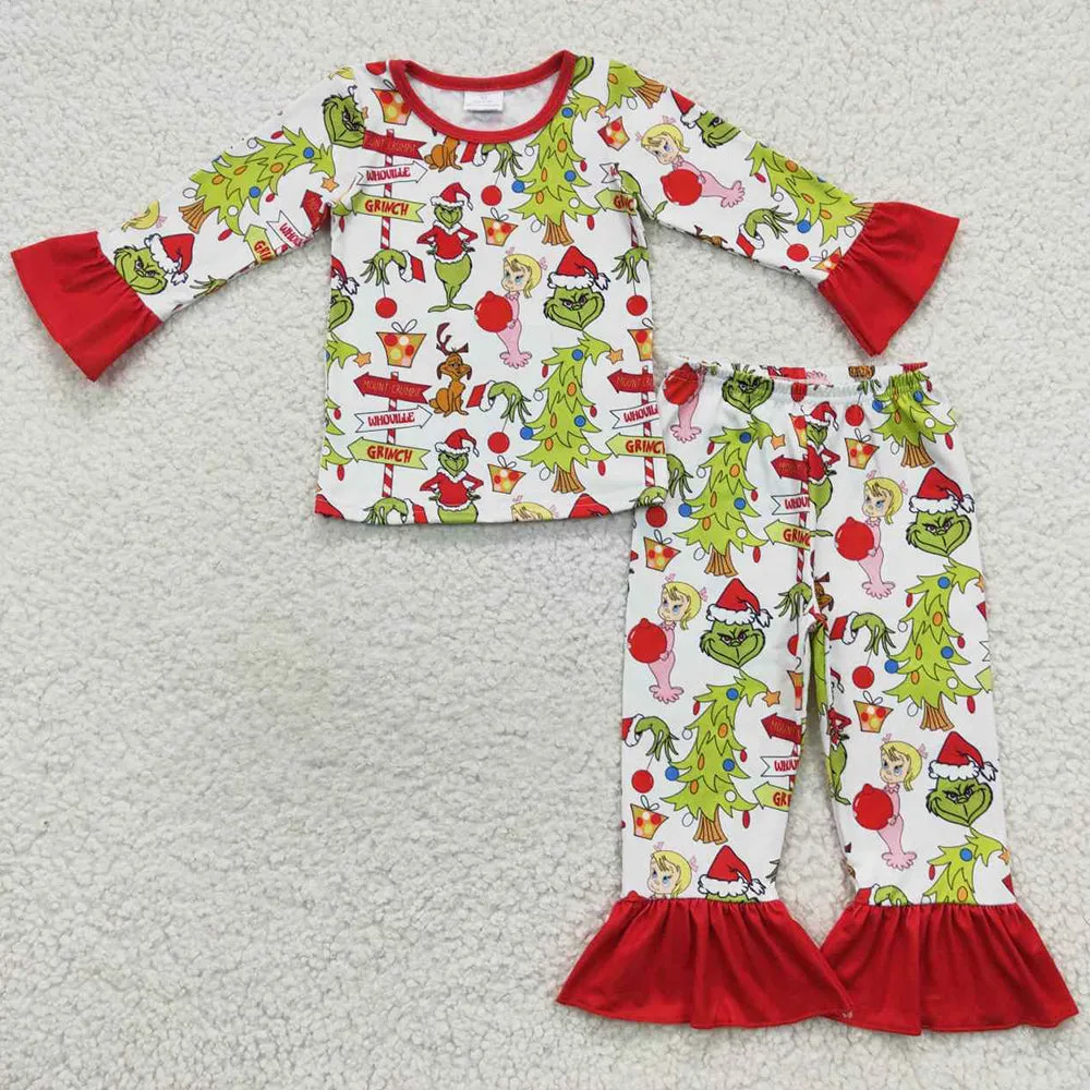 Boutique Girls Nightdress Christmas Kids Girls Pajamas GLP0619 GLD0299