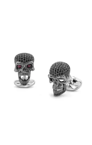 Deakin & Francis Black Spinel Skull Cufflinks - C1585X0002