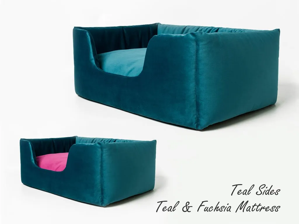 Deeply Dishy Luxury Dog Bed - Velour Contrast