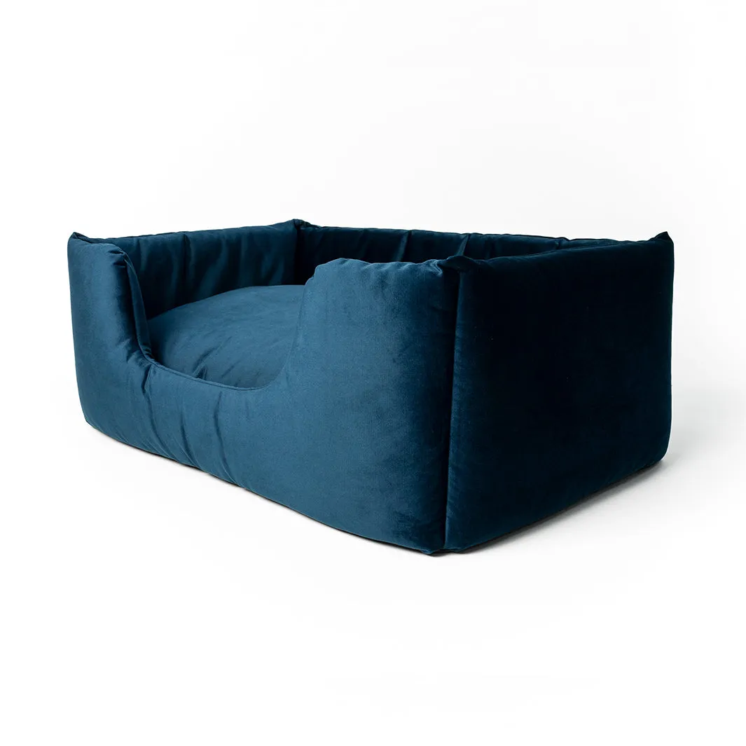 Deeply Dishy Luxury Dog Bed - Velour Contrast