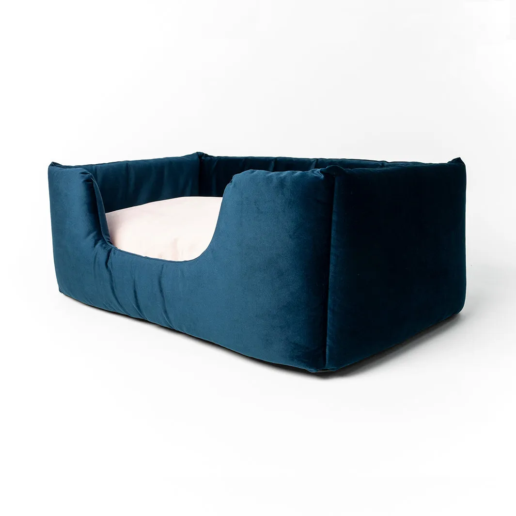 Deeply Dishy Luxury Dog Bed - Velour Contrast