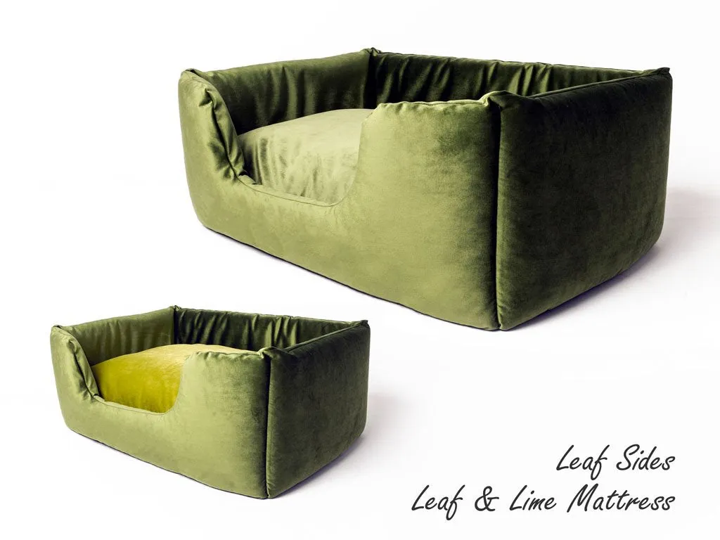 Deeply Dishy Luxury Dog Bed - Velour Contrast