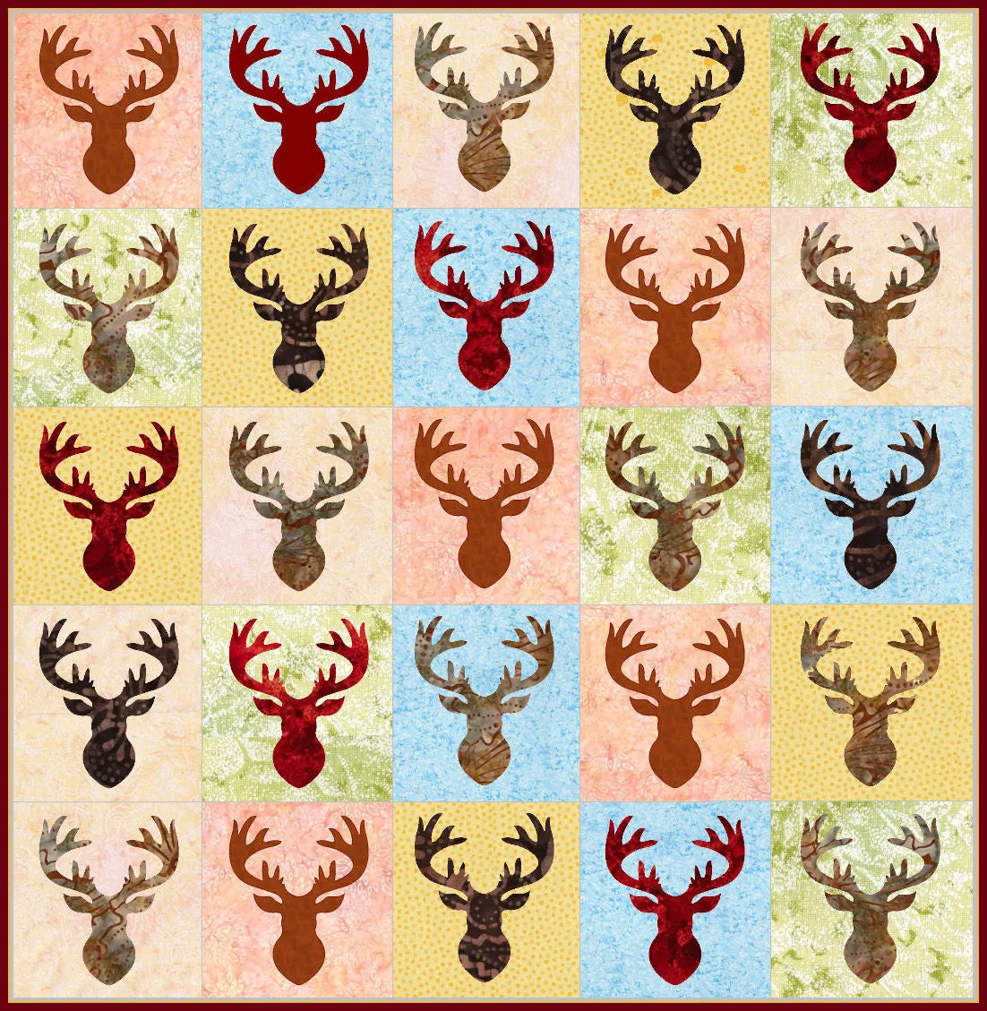 Deer oh Deer  - Approx 7.25"x 9" - 6543 - includes cutting mat