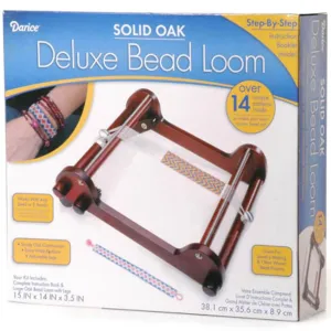 Deluxe Bead Loom Solid Oak 15 X 14 X 3.5 inches