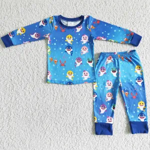 Fashion Baby Boy Clothes Sleepwear Boutique Kids Pajamas Set Long Sleeve Fall Boys Pajamas Nightwear 6 B11-19