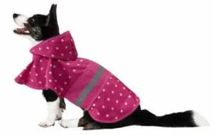 Fashion Pet Polka Dot Dog Raincoat Pink - Medium