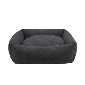 Grey Felt Memory Foam Box Bed