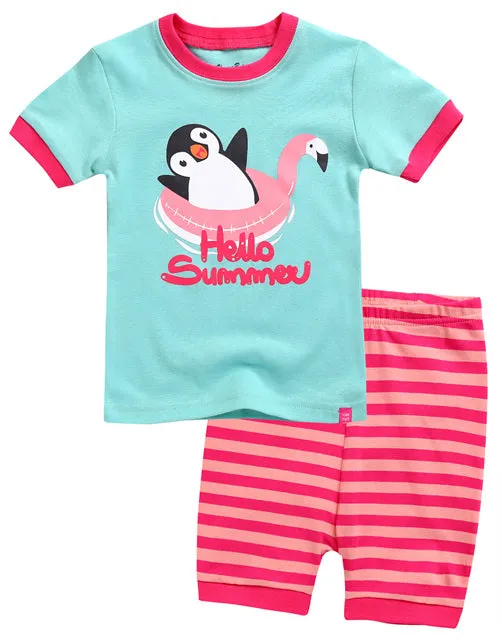 Hello Penguin Short Sleeve Pajamas