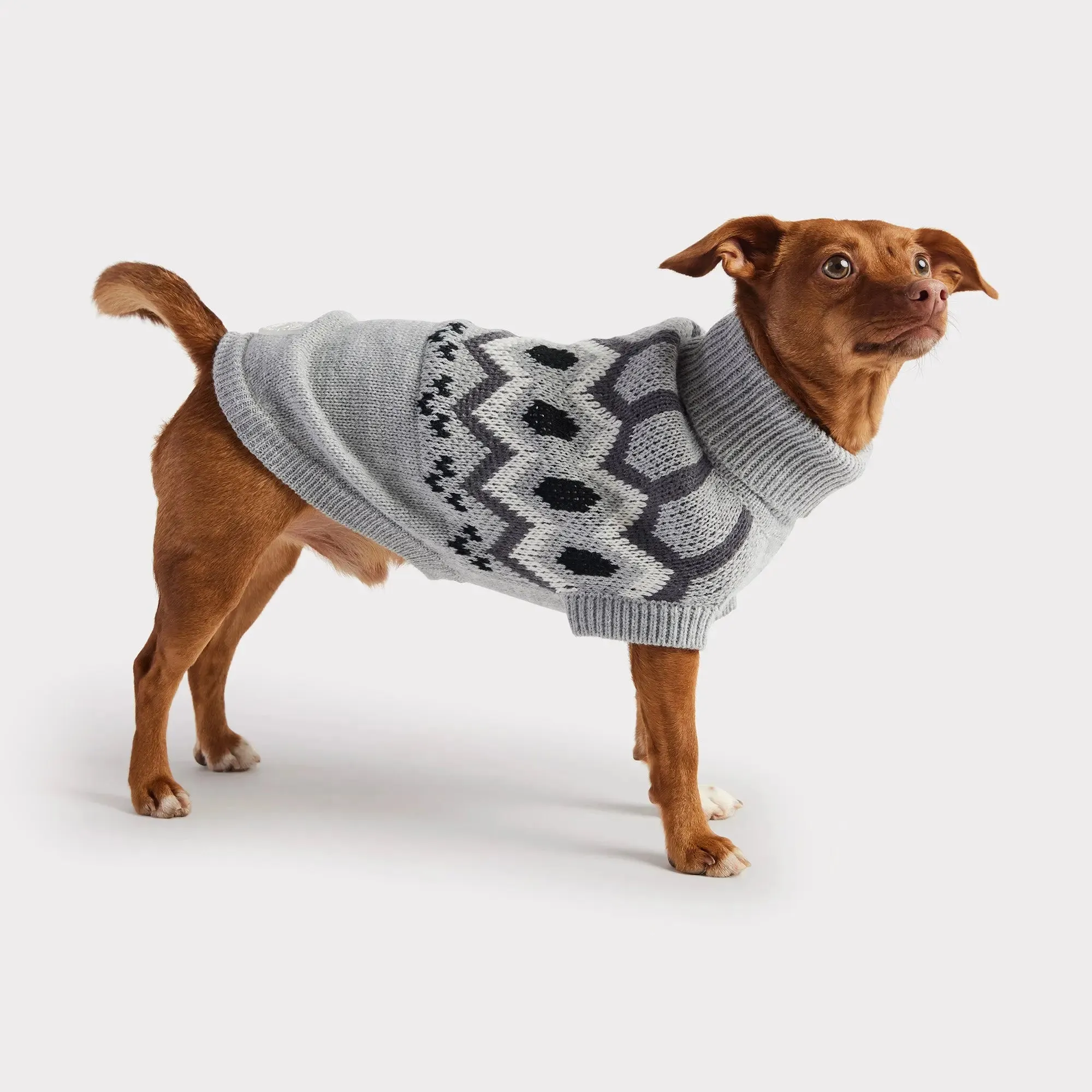 Heritage Dog Sweater | Grey Mix