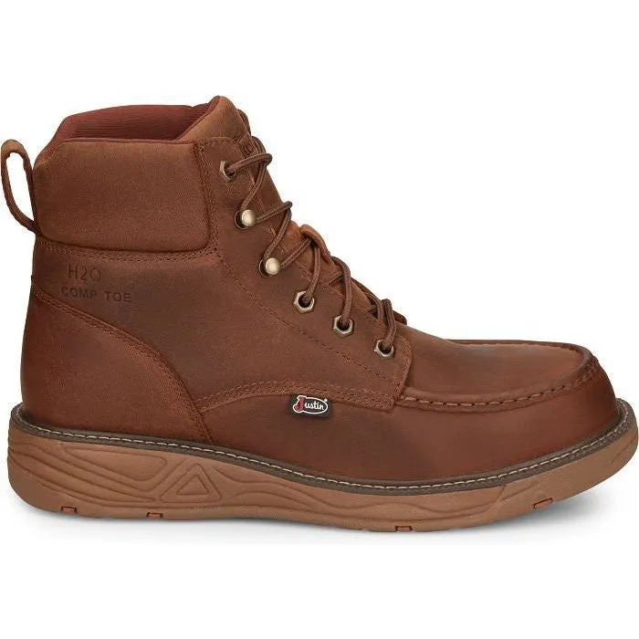 Justin Men's Rush 6" Nano CT Work Boot -Brown- SE471