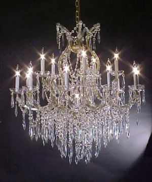 Maria Theresa Crystal Icicle Waterfall Chandelier Lighting- Great For The Dining Room Foyer Living Room H38" W37" - A83-U1510/15 1