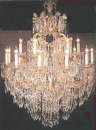 Maria Theresa Crystal Icicle Waterfall Chandelier Lighting- Great For The Dining Room Foyer Living Room W37" H44" - A83-91535/15 1