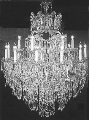 Maria Theresa Crystal Icicle Waterfall Chandelier Lighting- Great For The Dining Room Foyer Living Room W37" H44" - A83-Silver/91535/15 1