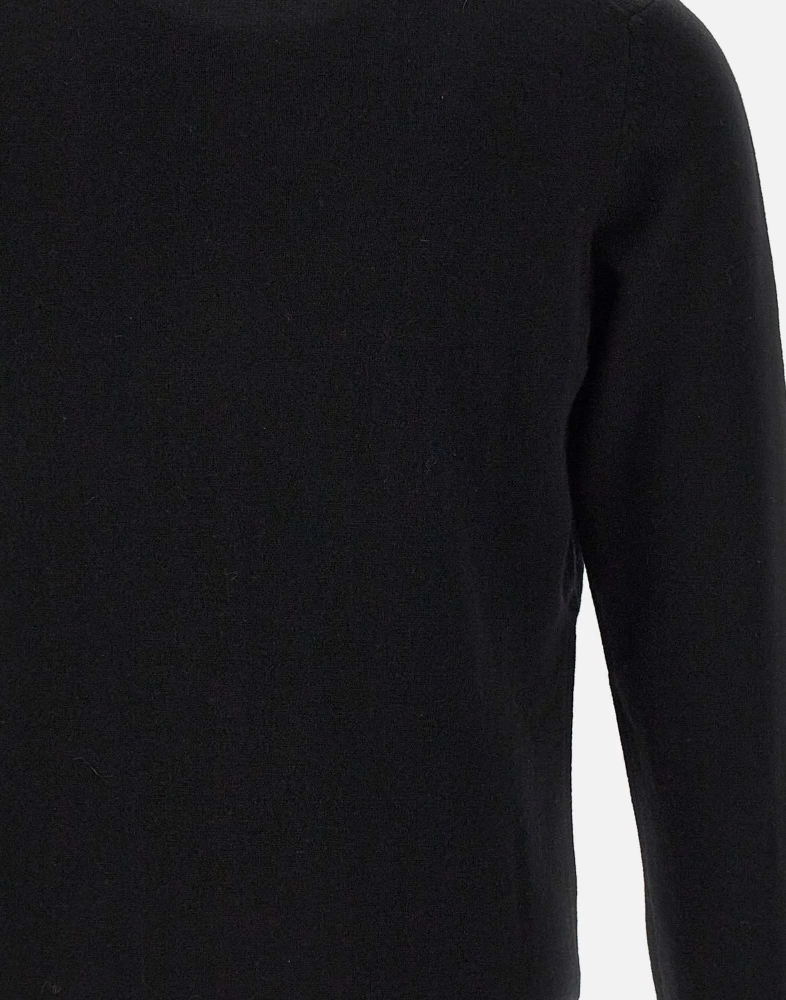 Men's Black Cashmere and Wool Sweater