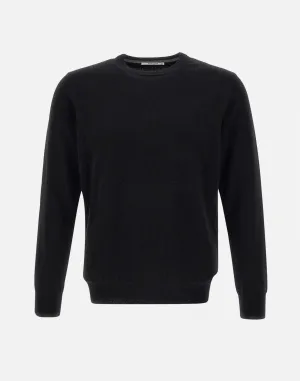 Men's Black Cashmere and Wool Sweater