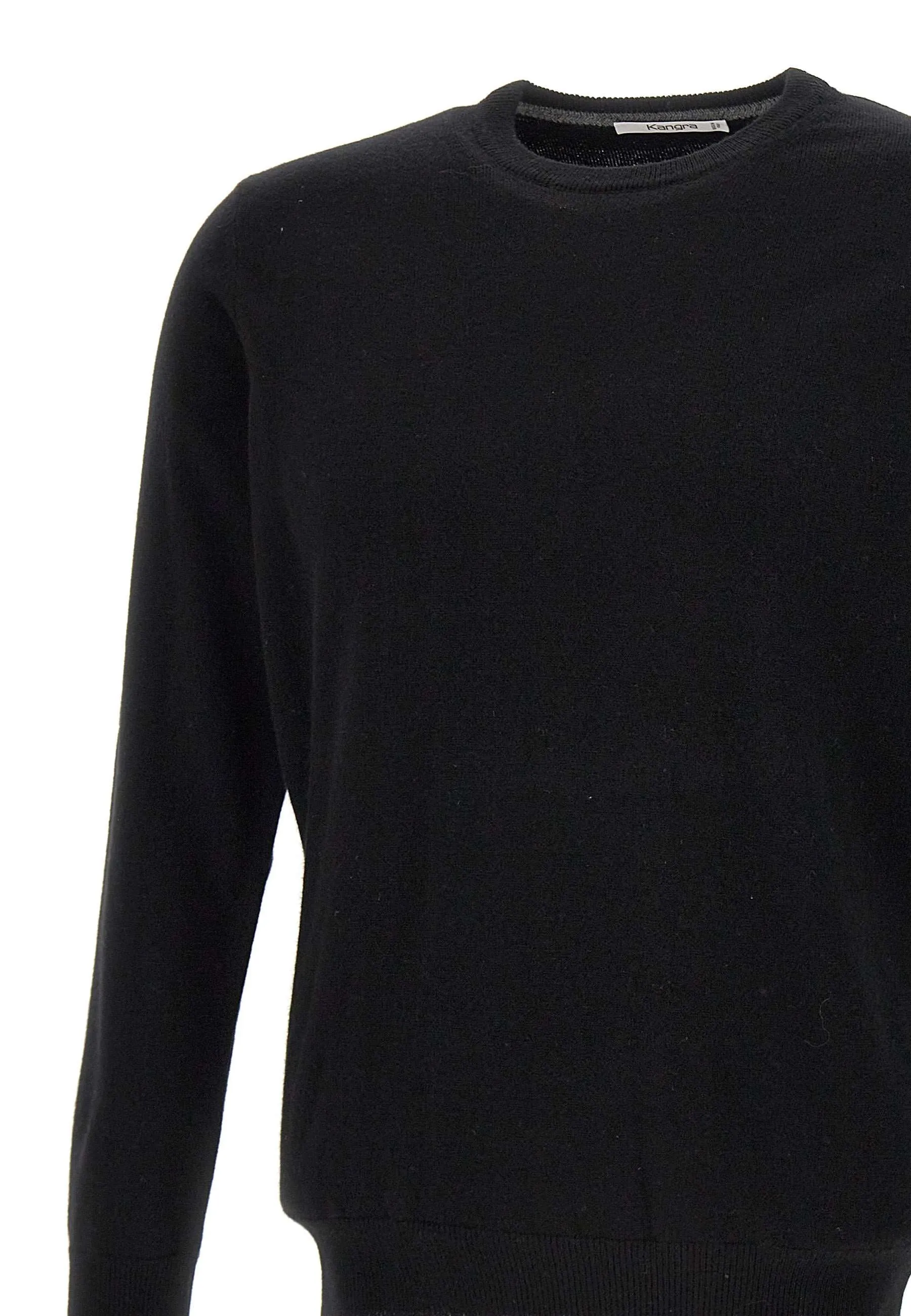 Men's Black Cashmere and Wool Sweater