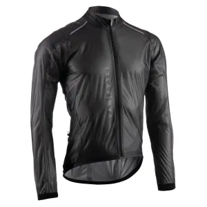 Men's folding bicycle raincoat black RR 900 ULTRALIGHT Van Rysel