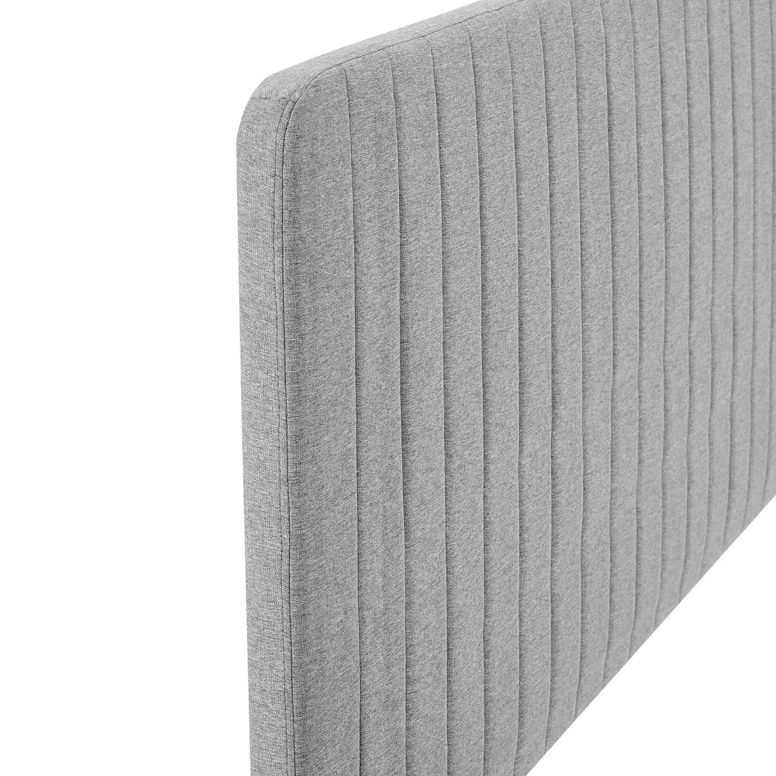 Milenna Channel Tufted Upholstered Fabric King/California King Headboard Light Gray MOD-6342-LGR