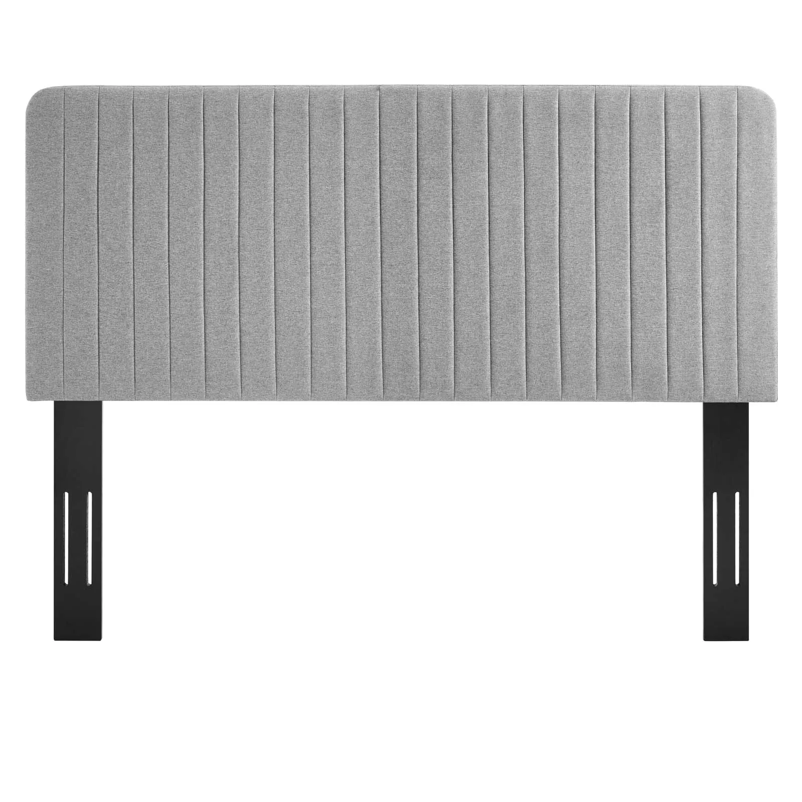 Milenna Channel Tufted Upholstered Fabric King/California King Headboard Light Gray MOD-6342-LGR