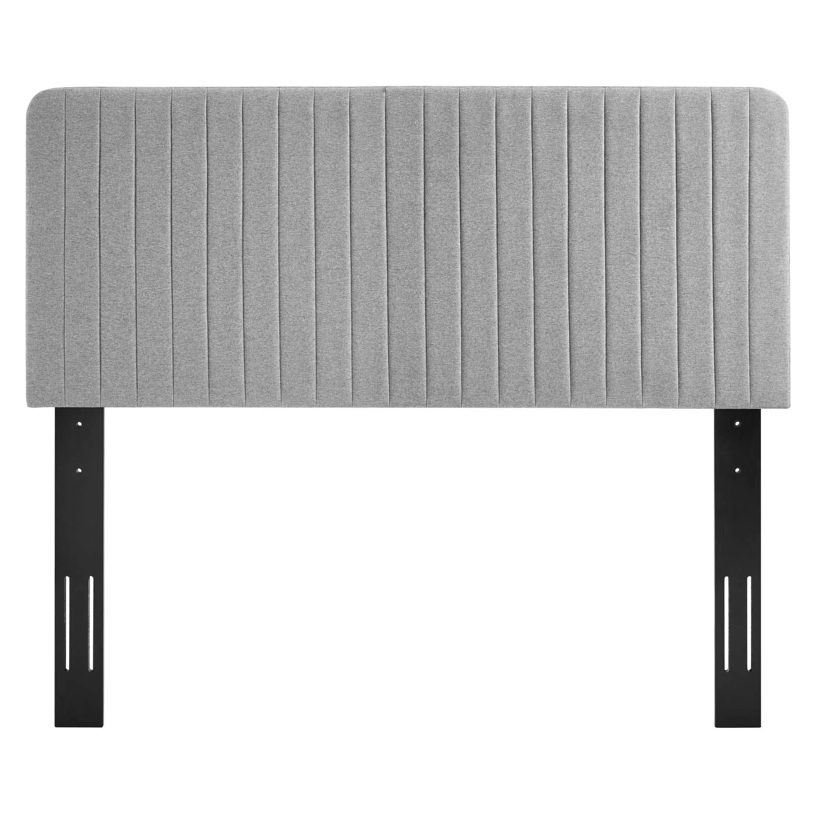 Milenna Channel Tufted Upholstered Fabric King/California King Headboard Light Gray MOD-6342-LGR