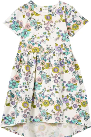 MILKY DAISY CHAIN HI-LO DRESS