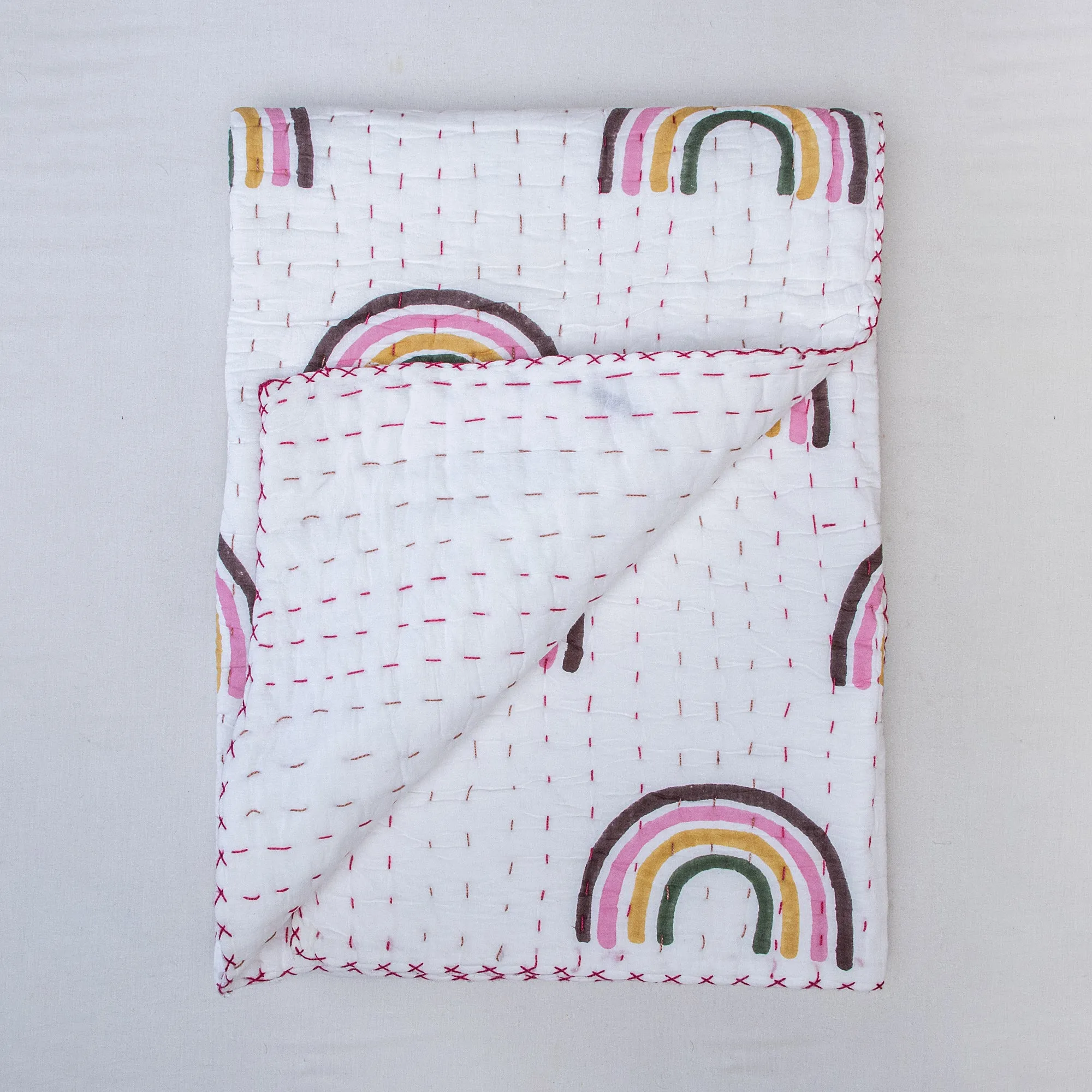 Multicolor Rainbow Soft Cotton Baby Blankets