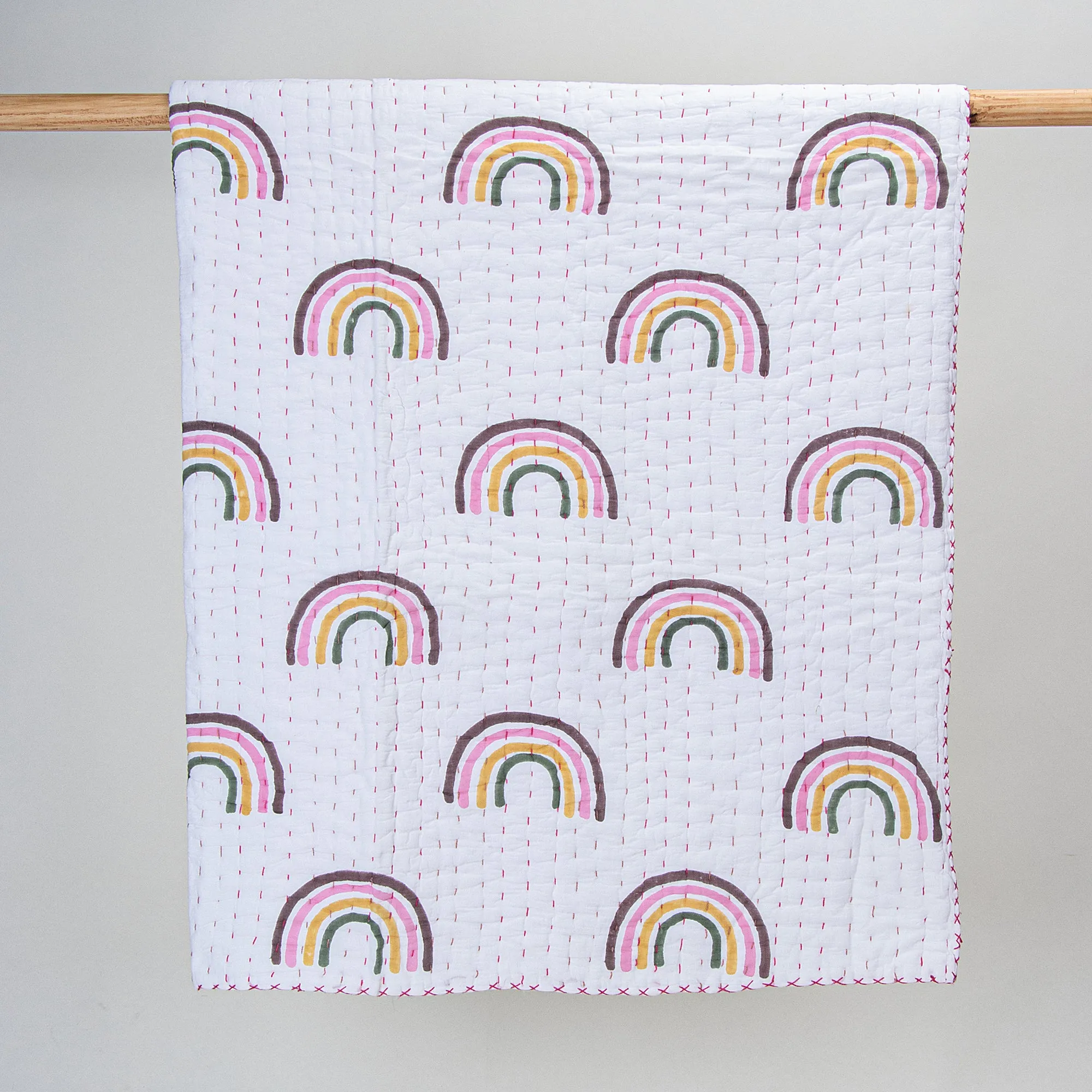 Multicolor Rainbow Soft Cotton Baby Blankets