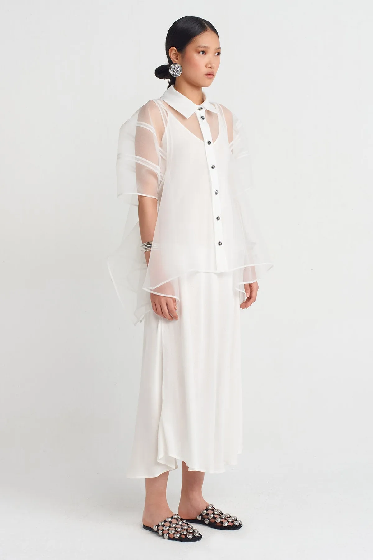 Nu Organza Elegant Shirt Off White