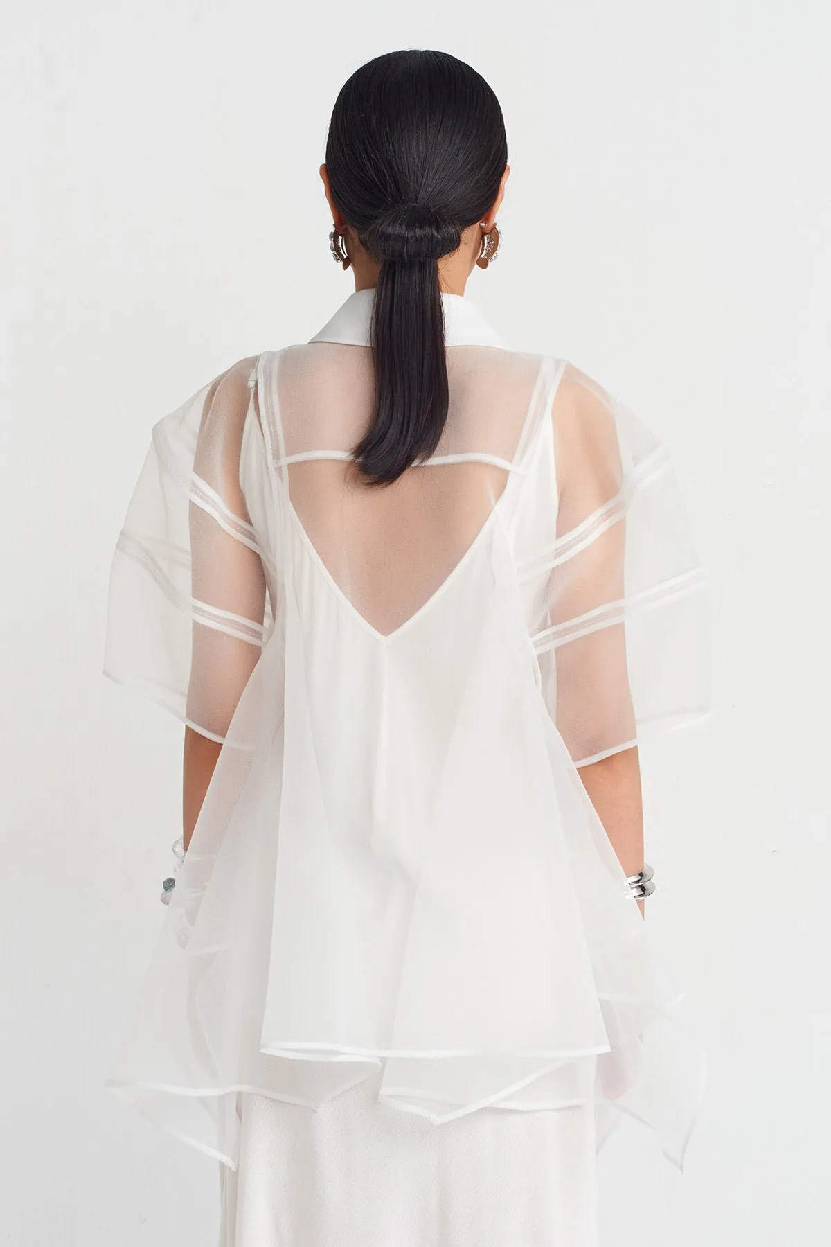 Nu Organza Elegant Shirt Off White