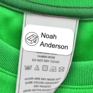 Personalized Stick-On Clothing Name Labels