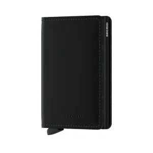 Secrid Matte Leather Slim Wallet | Black