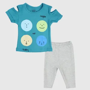 Smiley Face Short-Sleeved Pajama