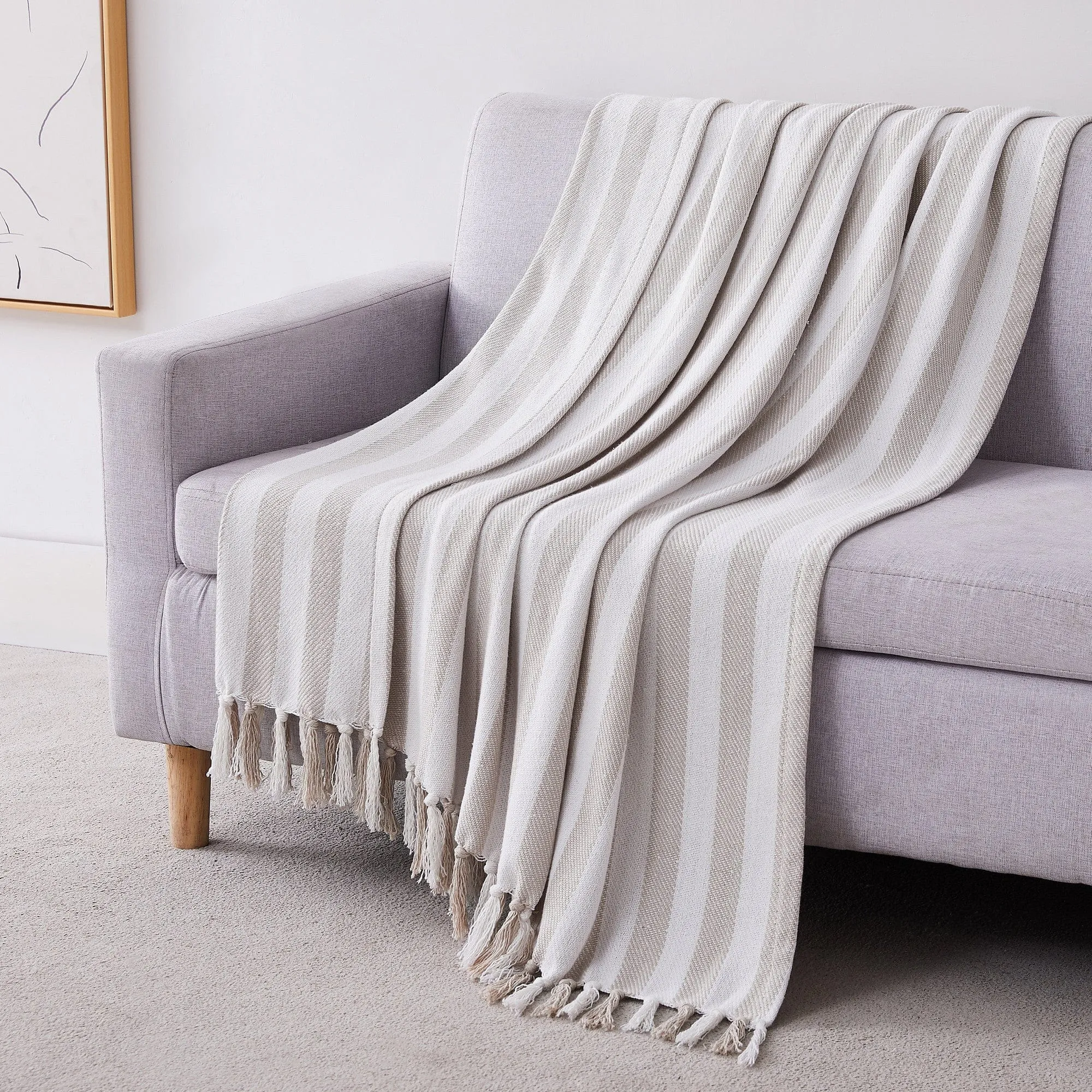 Striped Cotton Blankets and Throws