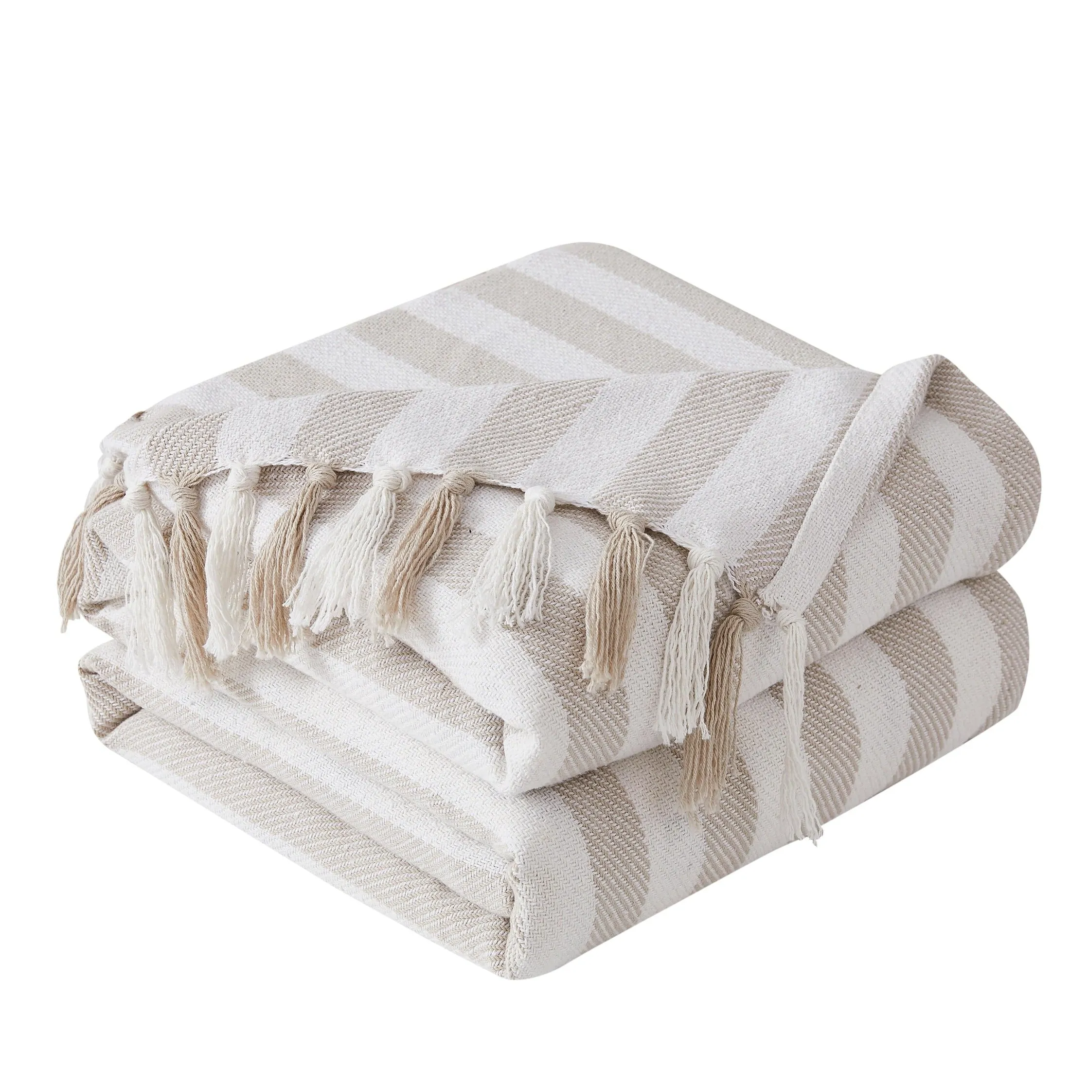 Striped Cotton Blankets and Throws