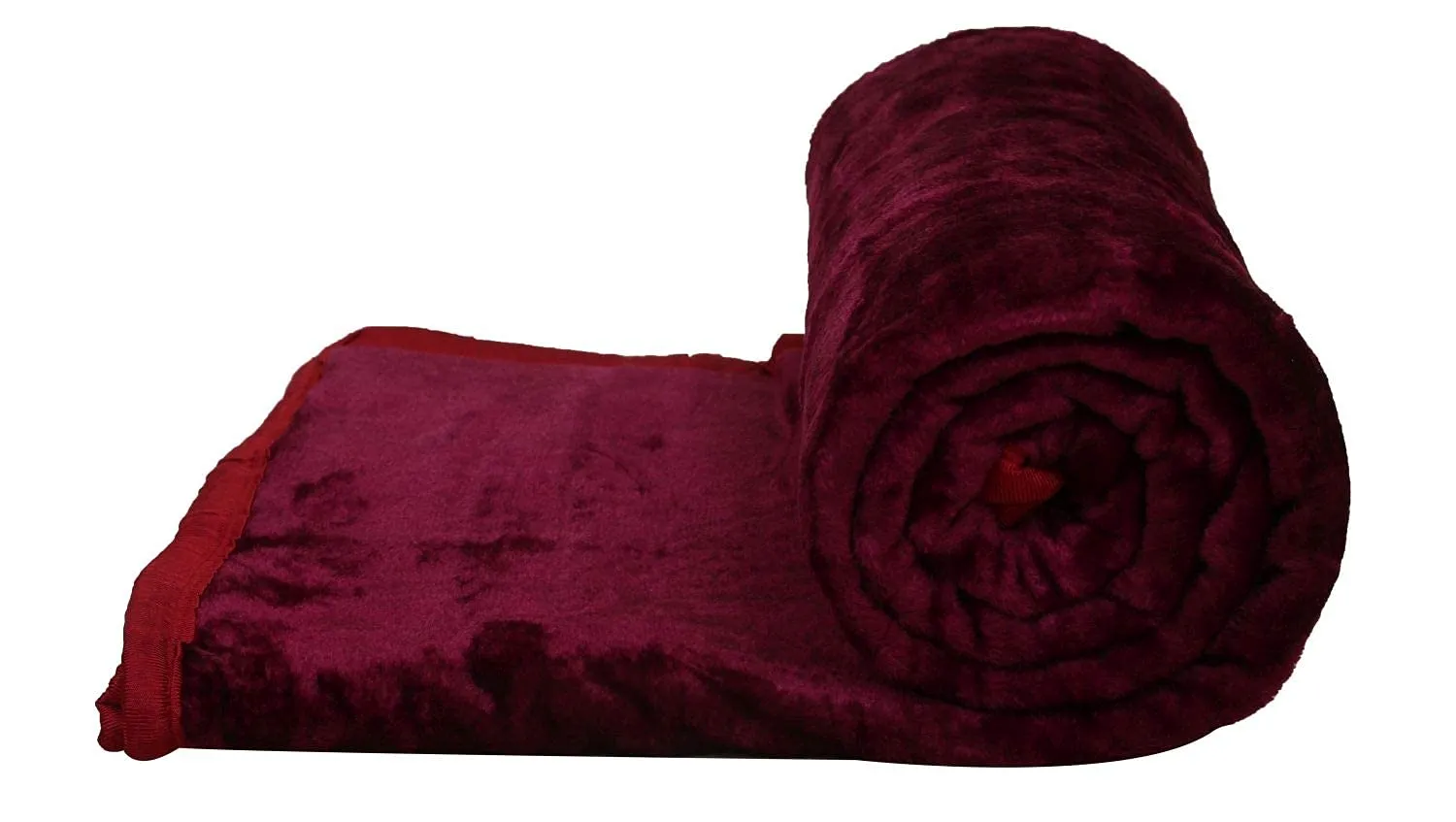 Tisha Cotton Blanket for Double Bed Mink Kambal Super Soft Ultra Warm for AC Room Single kmbl Made in Panipat Wine 255x2300 CM