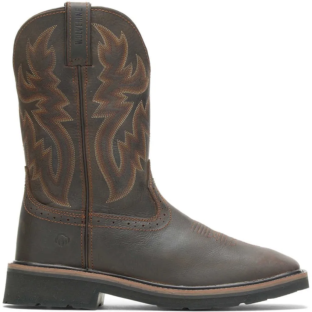 Wolverine Men's Rancher Soft Toe Western Work Boot- Brown/Rust- W10704